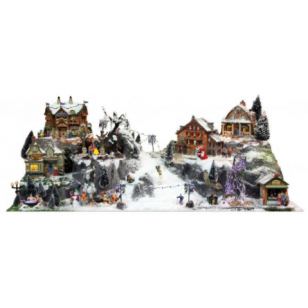 CHRISTMAS VILLAGE SKI RUN 120x40x30CM